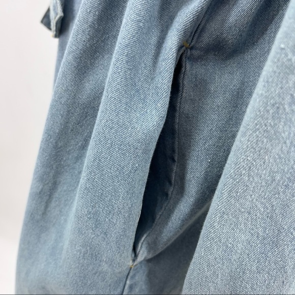 Fantastic Fawn Ruffle Denim Button Up Dress with Belt NWT - Picture 8 of 14